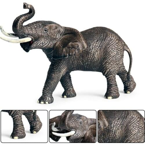 4 Kinds Big Elephant Animal Figure Collectible Toys Wild Animal Action Figures Kids Plastic Cement Toys