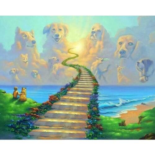 5d diy Diamond embroidery heaven dogs diamond painting Cross Stitch full square drill Rhinestone mosaic decoration