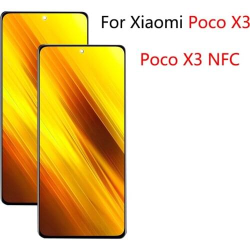 6.67" Original For Xiaomi POCO X3 Display LCD Touch Screen Digitizer For POCO X3 NFC LCD Replacement Parts M2007J20CG Display