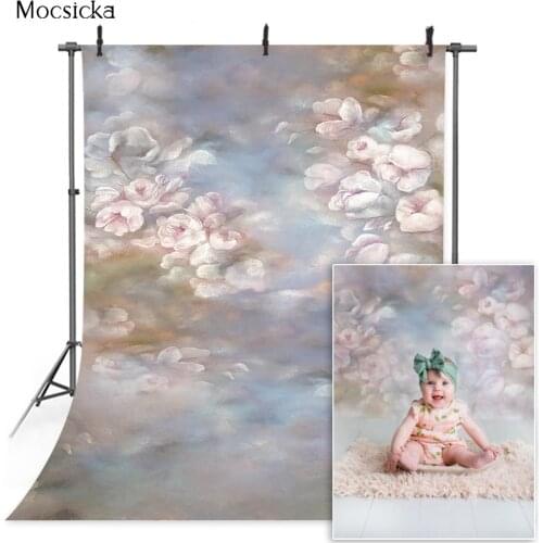 Abstract Floral Portrait Backdrop Newborn Kids Birthday Photo Background Wedding Flowers Texture Background for Photo Studio