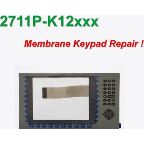 Allen Bradley PanelView PLUS 1250 2711P-K12 membrane overlay glass keypad 2711P-RDK12 2711P-K12C for Panel repair,Have in stock