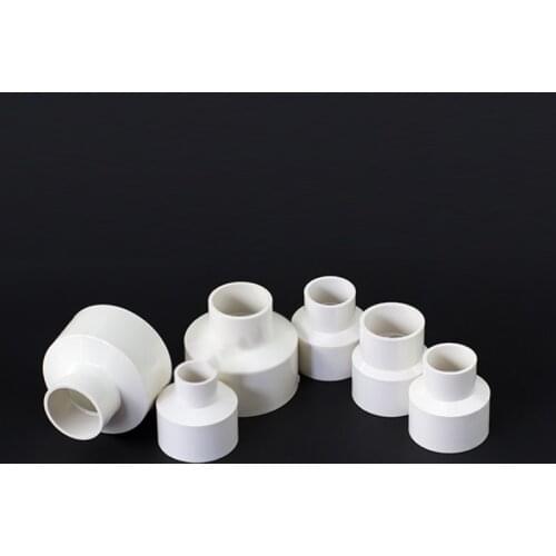 1pc PVC White Reducer 16mm to 50mm Direct Reducer Adaptor Straight Reducing Connectors For Vacuum Cleaner Water Supply Pipe