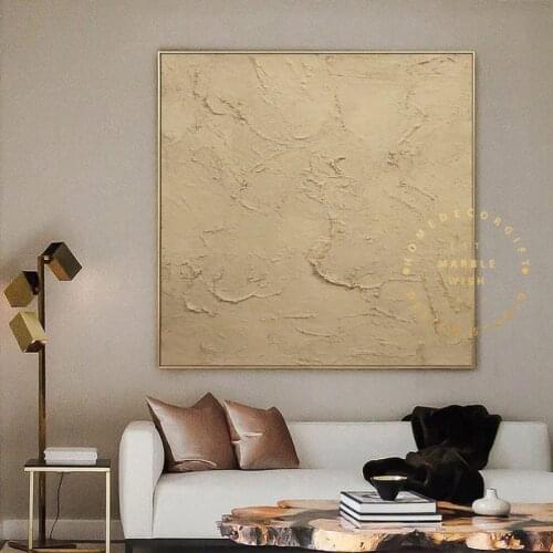 Large Canvas Art Abstract Painting Brown Beige Painting 3D Textured Painting for Living Room Hallway Wall Art Textured Painting