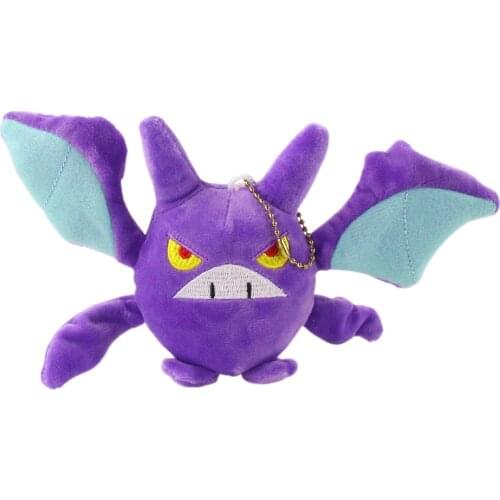 14cm Anime Pokemon Crobat Key Chains Plush Toys Soft Stuffed Animals Cartoon Doll Pendants