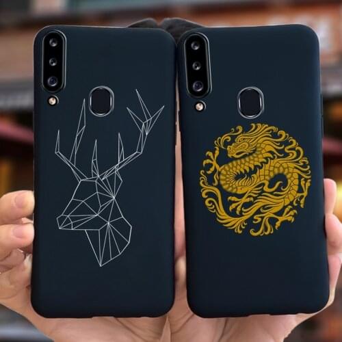 Cool Painted Cover For Samsung Galaxy A20s A20 A20e A10s Luxury Black Phone Cases For Samsung A10 A 20 s 20e A20s Soft TPU Funda