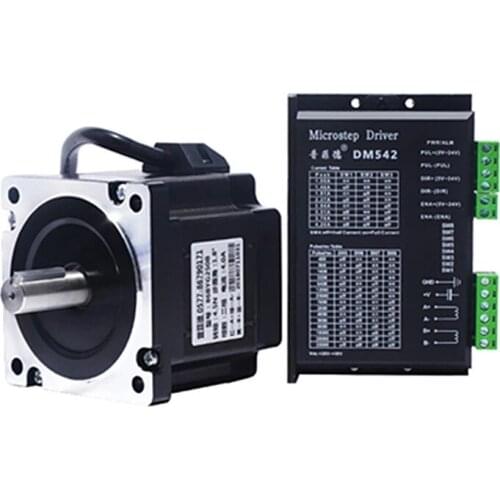 Nema 34 Stepper Motor Kit 86 Motor 4.5N.m 86BYG250B-80 +Servo Driver DM542 for 3D printer