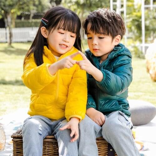 Cute Childrens Down Jacket Autumn Winter Baby Clothes Down Jacket For Children Light Down Jacket For Boys Girls Coat