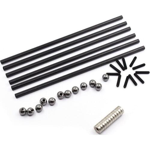 Kossel K800 delta 180mm/300mm/500mm carbon tube rod set 12mm dia metal ball +12 pcs*magnet 3D printer accessories