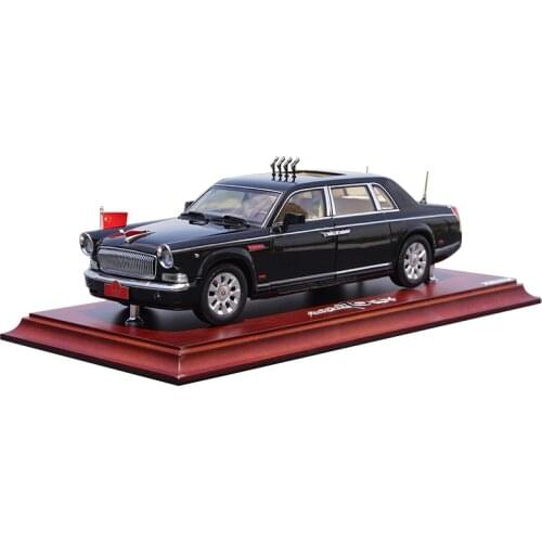 New Original Factory 1:24 Century Dragon Hongqi Ca7600j 70th Aniversary Diecast Parade Alloy Car Model for Gift,collection