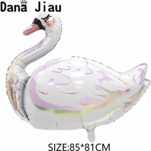 NEW White Elegant Swan Wedding Decoration Gril Forest Happy Birthday Party Baloon Pink Flamingo Eyelash Foil Balloon Cactus