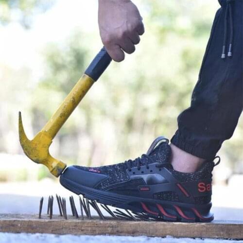 New Arrival Safe Shoes Anti-smashing Anti-piercing Lightweight Breathable Deodorant Work Shoes