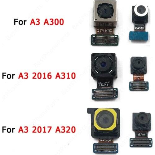 Original Front Back Camera For Samsung Galaxy A3 2016 2017 Backside Facing Frontal Selfie Small Rear Camera Module Spare Parts