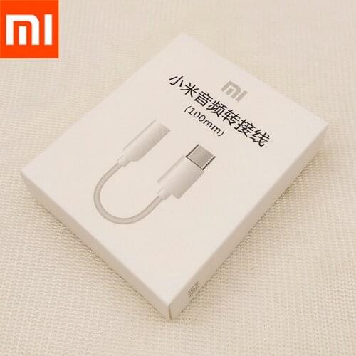 Original Xiaomi Type-C To 3.5mm AUX Headphones Adapter For Mi 8 9 SE 10 Pro 6X Mix 2 2S Type C To 3.5 Jack Earphone Audio Cable