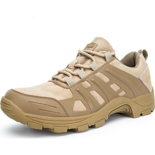 Outdoor Men Hiking Shoes Waterproof Tactical Combat Army Boots Desert Training Sneaker Anti-Slip Trekking Shoes Police Work Shoe