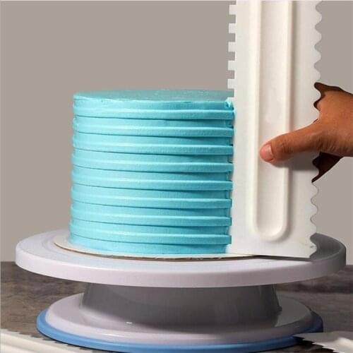 Plastic Butter Cake Cream Spatula Baking Accessories Fondont Cake Decorating Tools Kitchen Gadgets Cake Scraper Smoother