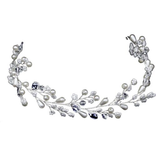 Pearl Rhinestone Headband Hair Accessories For Women Wedding Accessories Bride Headband Leaf Flower Headband Decoration For Hair