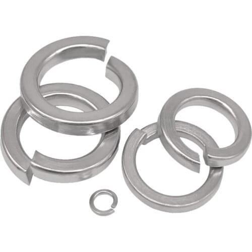 Spring Washers 316 Stainless Steel - Square Section Split Locking Washers M2-M24