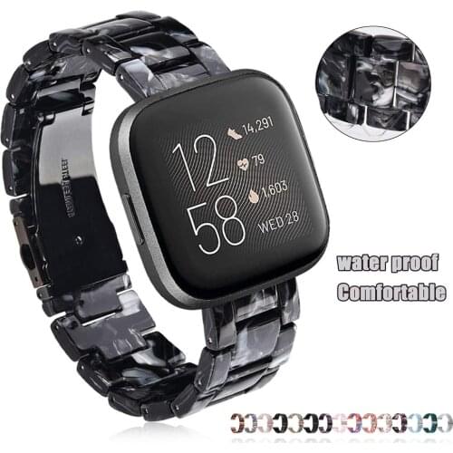 Resin Strap for Fitbit Versa 3 Fitbit Sense Band Luxury Wristbands Replacement Bracelet for Fitbit Sense watchband Metal Buckle