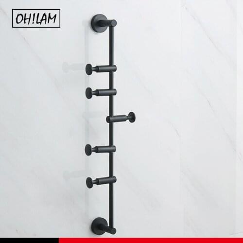 Luxury Golden Robe Rack Bathroom Coat Rack Brass Clothes Hook Towel Hooks Wall Mounted Cap Hanger Bathroom Accessories Hardware