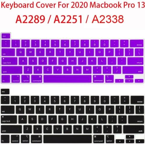 US layout Silicone keyboard protector for 2020 Macbook Pro 13 A2289 A2251 A2338 Pro 16 A2141 keyboard cover
