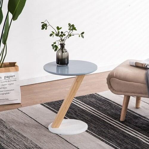 Nordic round table sofa side bedroom bedside mini mobile corner table living room creative coffee table coffee table CL51603