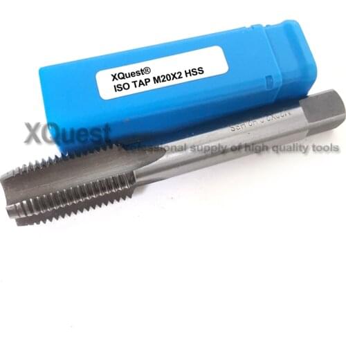 XQuest HSS Metric thread hand tap M20 M20X2.5 M20X2 M20X1 M20X0.75 M20X0.5 left hand Straight Flute plug taps M20X1.5 M20X1.25