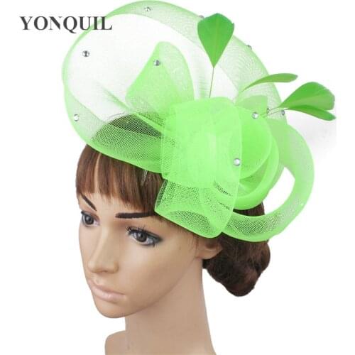 Elegant Women Fashion Fedora Wedding Fascinator Headwear Bridal Headpiece Millinery Hair Accessories Wedding Hats Hair Pins