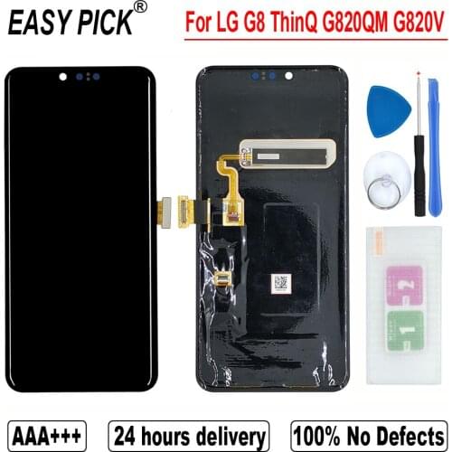 For LG G8 ThinQ G820 G820QM G820V G820N G820UM LCD Display Touch Screen Digitizer Assembly Free Tools For LG Alpha Prime