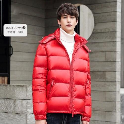 Winter Jacket Men 2020 New Thick Down Coat 80% Duck Down Ultra-light Slim Hooded waterproof Solid Outwear coat for Man
