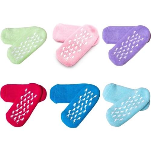 1 Pair Super Soft Spa Socks for Pedicure Moisturizing Mask Cracked Skin Heel Gel
