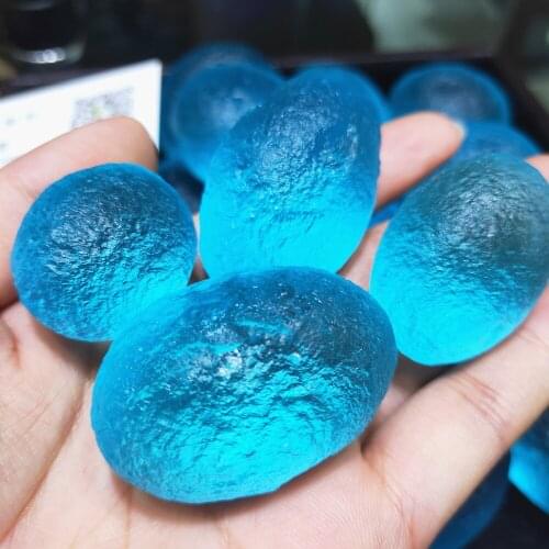 1 pcs Blue Czech meteorite glass sphere Moldaudio-videoite quartz Glass crystal ball home decor healing