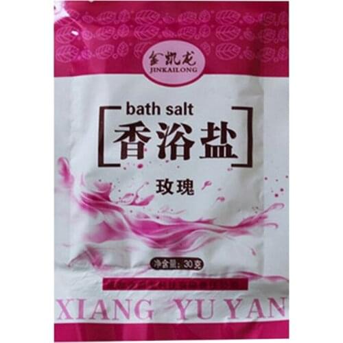 1 Bag Bath Sea Salts Rose Essence Powder Shower Body Foot Massager Skin Care SPA Exfoliation Scruber Gift