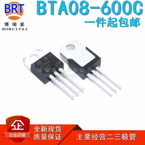 10pcs/lot BTA08-600C BTA08-600 BTA08 TO-220 In Stock