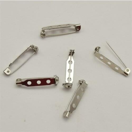 100pcs 25mm High quality Brooch Locking Bar Pin Back with Safety Latch Clasp Back Pins for Crafts locking Safety Clas