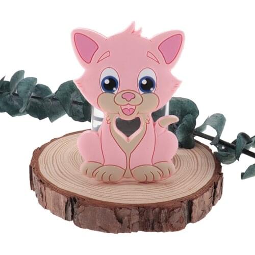 20pcs Cat Silicone Baby Teethers Teether For Teeth Baby Products Ring Health BPA Free Teethers Nurse Accessories Babies Gifts