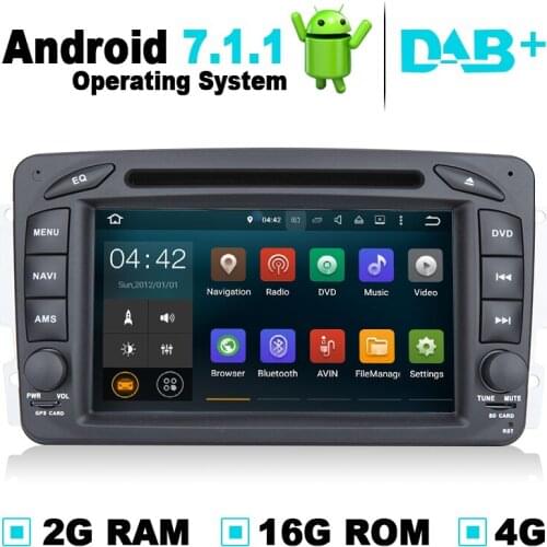 2G RAM Android 7.1.1 Auto Radio Audio Video Car Navigation GPS System DVD Player for Mercedes W203 for Mercedes G Class W463