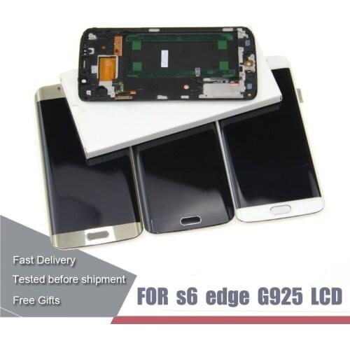 5.1'' SUPER AMOLED Display for SAMSUNG Galaxy S6 edge LCD G925 G925I G925F Touch Screen Digitizer+Frame+Tools