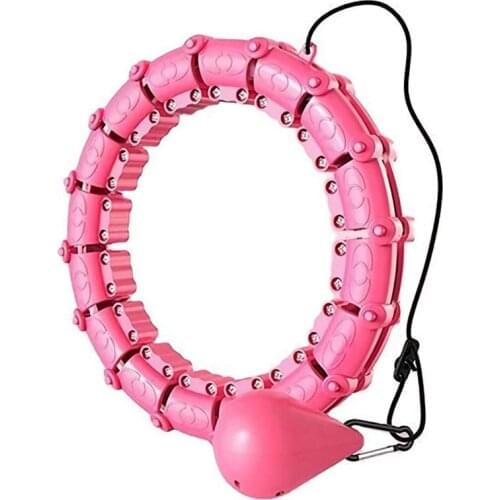 60° Auto-Spinning 24 Detachable Knots Adjustable Weighted Smart Fitness Ring for Adults Kids Beginners Exercising Fitness Circle