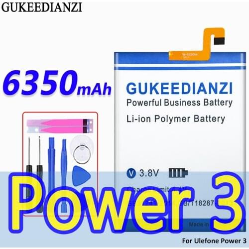GUKEEDIANZI 6350mA High Capacity Battery For Ulefone Power 3 Power3