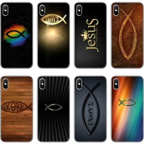 Accessories Phone Case Christian JESUS fish For Huawei P30 P20 Pro P10 P9 P8 Lite Y5 Y6 Y7 Y9 P Smart Plus 2018 2019