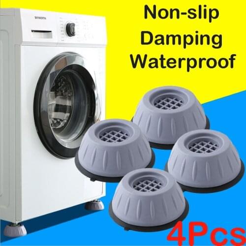 Anti-slip and Noise-reducing Washing Machine Feet Non-slip Mats Refrigerator Anti-vibration Pad 4pcs Kitchen Bathroom Mat