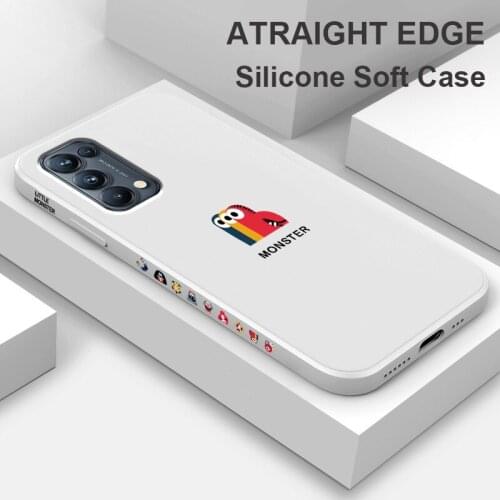 Cases For OPPO Reno 5 Pro Cover Original Fashion Liquid Silicone Shockproof Soft Shell Cartoon Phone Case