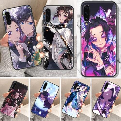 Demon Slayer Kochou Shinobu Phone Case For Samsung Galaxy A 10 12 20E 21S 30 32 40 50 51 52 70 71 72 5 6 7 2016 2018 black
