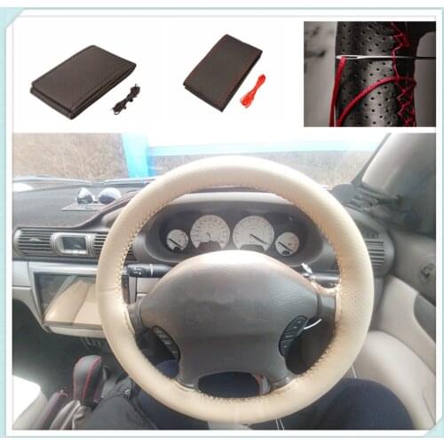 Car shape steering wheel cover knitting hand sewing auto parts for Nissan NV200 Nuvu NV2500 Forum Denki 350Z Zaroot