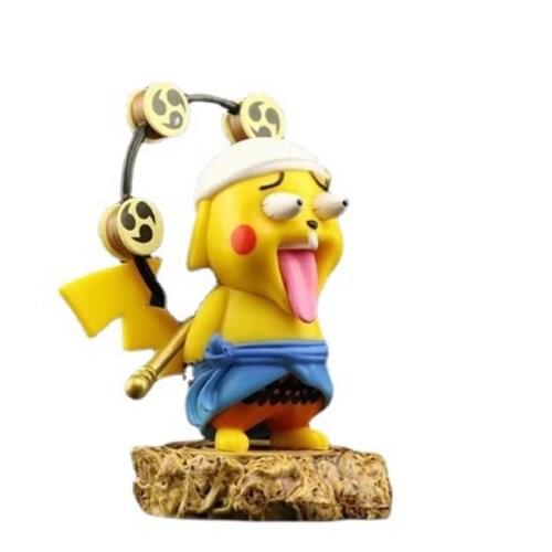 Anime Pokemon Pikachu COS Naruto Figures Uchiha Sasuke Enel 11CM Action Figure Collectible PVC Model Toys Kids Gift