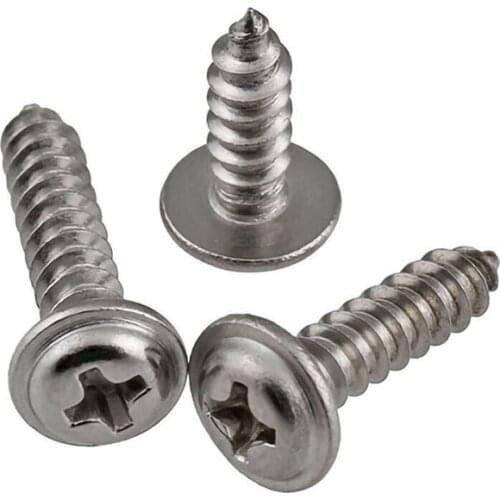 Flanged Phillips Button Head Screws A2 Stainless Steel Self Tapping Screw M2-M4