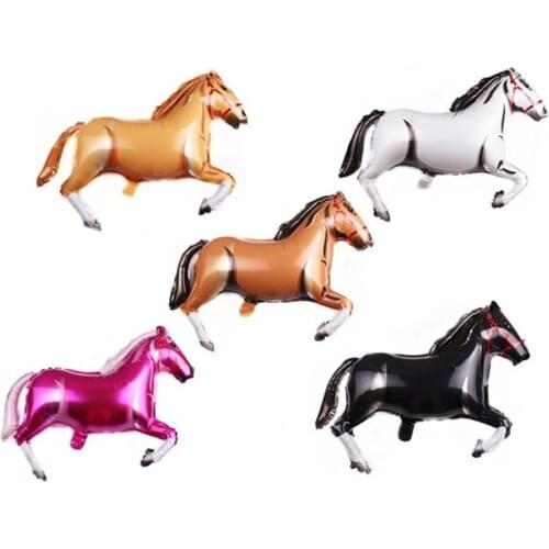 Animal Horse Foil Balloons Birthday Party Decoration Helium Aluminum Film Balloon Supplies