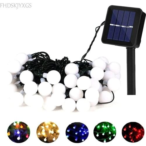 5M/10M/20M Led Solar Bulb BallLight Waterproof Fairy Garland Holiday Christmas Wedding Street Lantern Garden Decoration Outdoor