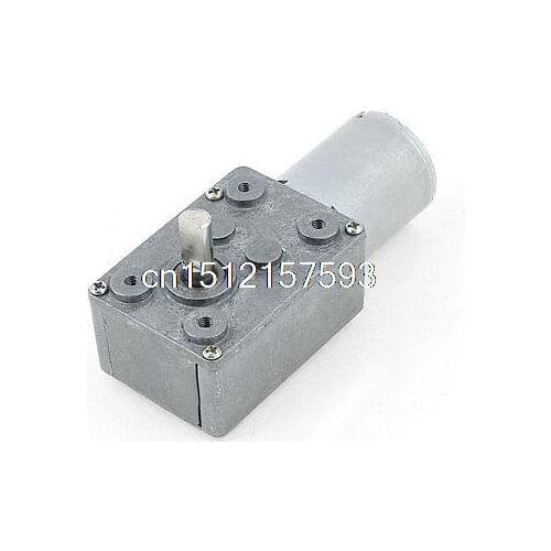 GW370 Low Speed High-torque Reducer Gearbox DC Worm Gear Motor 12V 8RPM