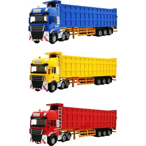 Simulation Engineering Semi-Trailer Truck Alloy Transport Dump Car Decoration